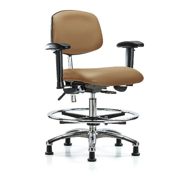 Med Bench Chair, Vin, CF, Glds, Taupe, CL100, Weight Capacity: 300 lb.