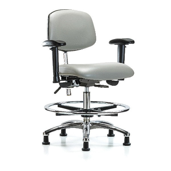 Med Bench Chair, Vinyl, CF, Glds, Dov, CL100, Series: Class 100