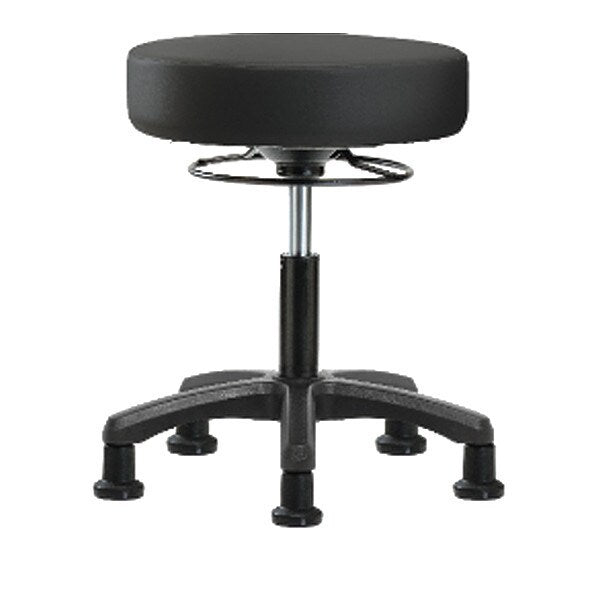 Desk Mini-Stools, Vinyl, Glides, Blk