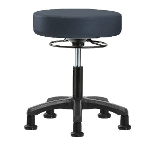 Desk Mini-Stools, Vinyl, Glides, Navy