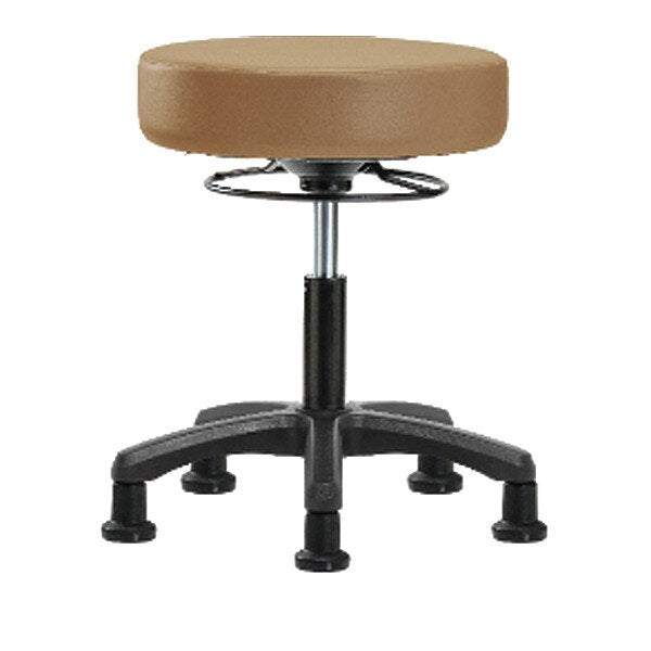 Desk Mini-Stools, Vinyl, Glides, Taupe