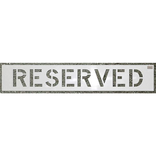 Stencil, Reserved, 6 x 4 In.