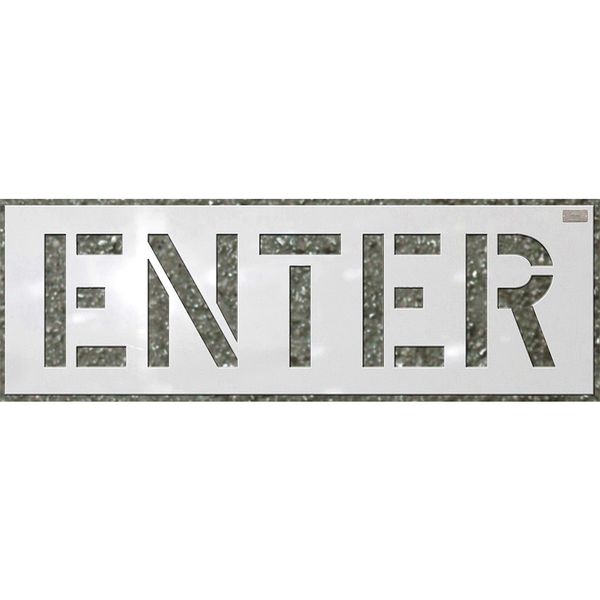Stencil, Enter, 6 x 4 In.
