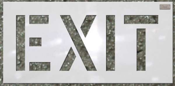Stencil, Exit, 24 x 12 In.
