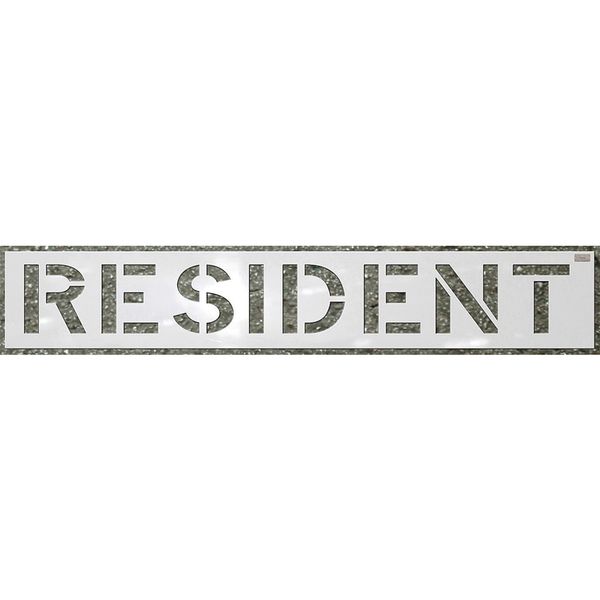 Stencil, Resident, 12 x 9 In.