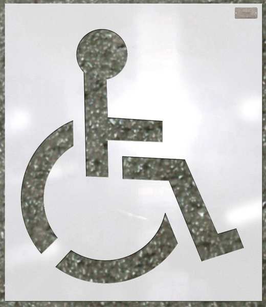 Stencil, Handicapl, 21-1/2 x 21-1/2 In.