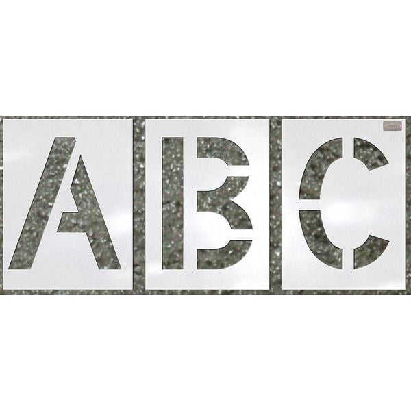 Stencil, Letter Kit, 29pcs., 4 x 2-3/4 In., 70413