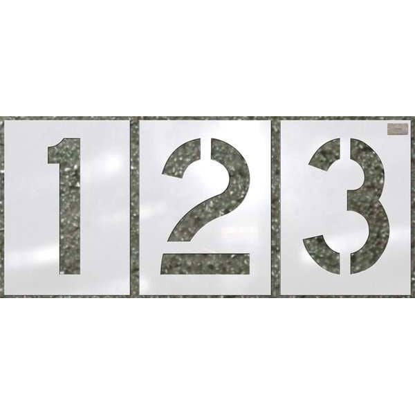 Stencil, Number Kit, 12pcs., 12 x 9 In.