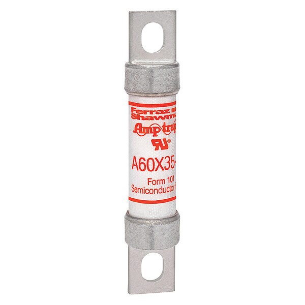 Semiconductor Fuse, Fast Acting, 35 A, A60X Series, 600V AC, Not Rated, 4-3/8
