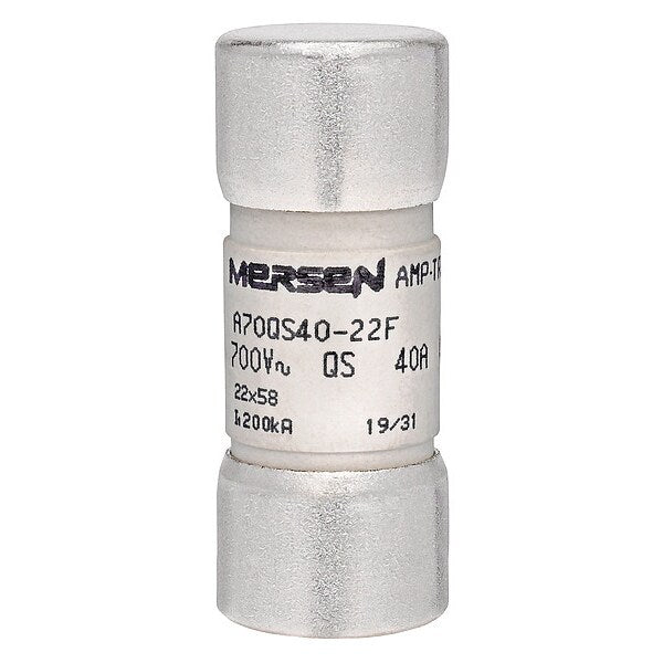 Semiconductor Fuse, Fast Acting, 40 A, A70QS-22F Series, 690V AC, 700V DC, 2-1/4