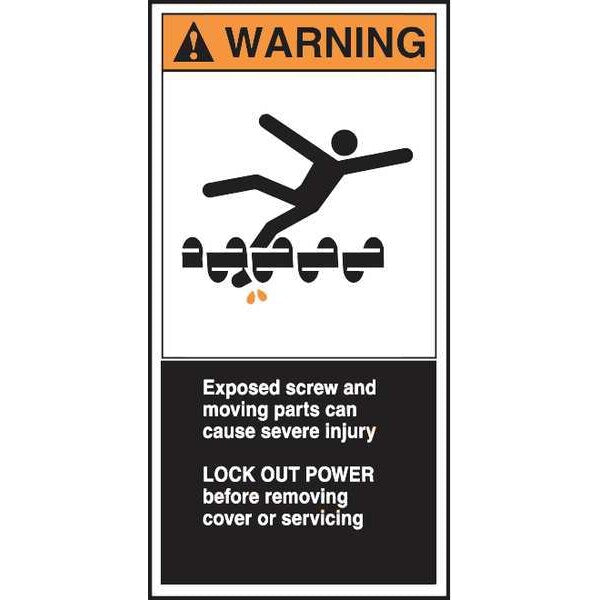 Label, CEMA, 3x6, Warning Exposed, PK5