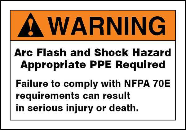 Label, Arc Flash, 7x10, Warning Arc Flash
