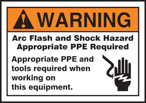 Label, 3-1/2x5, Warning Arc Flash and, LELC309