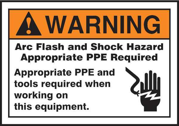 Label, 7x10, Warning Arc Flash and, LELC321