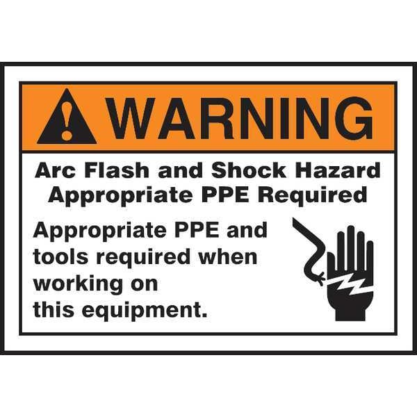 Label, 5x7, Warning Arc Flash and, LELC316
