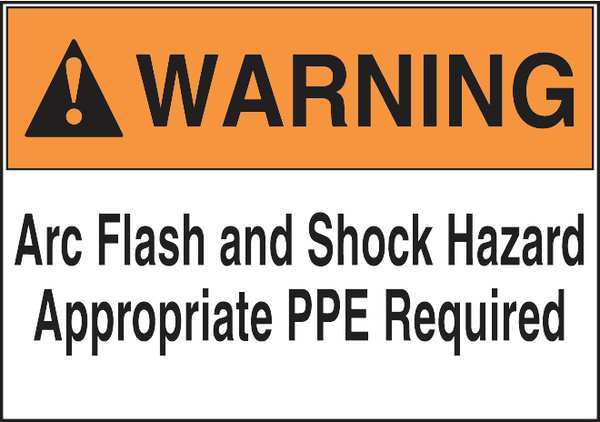 Warning Label, Arc Flash, 3-1/2x5 in, Adhesive Paper, 100/RL