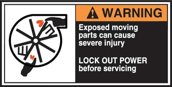 Label, CEMA, 2-1/2x5, Warning Exposed, PK5, LECN369