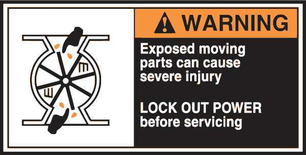 Label, CEMA, 2-1/2x5, Warning Exposed, PK5, LECN363