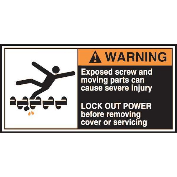 Label, CEMA, 2-1/2x5, Warning Exposed, PK5, LECN361