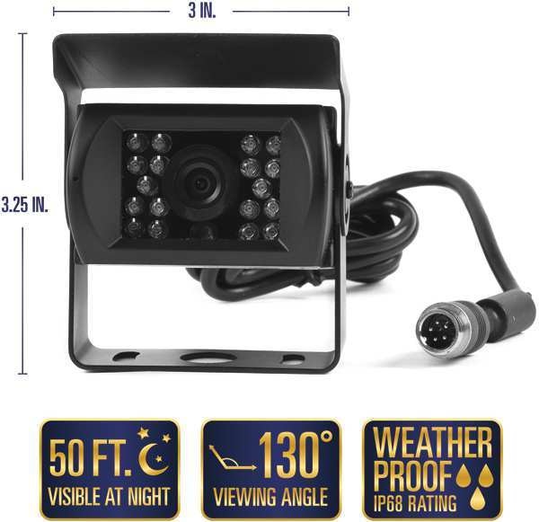 Rear View Camera System, 20G, 480 TVL