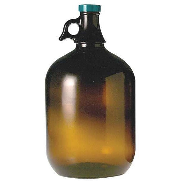 Jug, 128 oz., Glass, 12in.H, Amber, PK6
