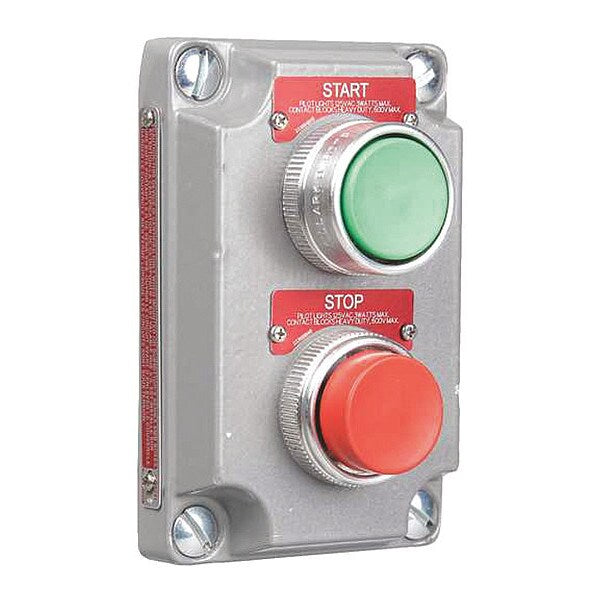 Green And Red Push To Start Expl Proof, 6.375 in x 6 in x 4.375 in, Green-Red