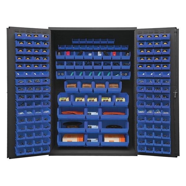 Heavy Duty Bin Cabinet, 48 in W, 72 in H, 24