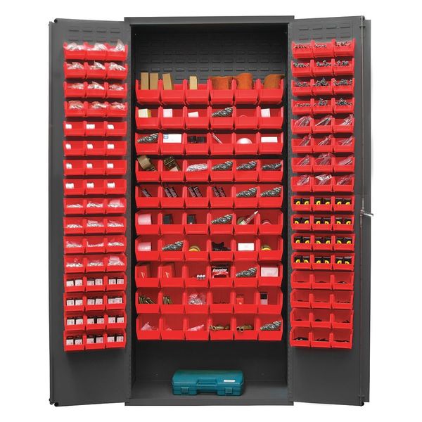 Extra-Heavy Duty Bin Cabinet, 36 in W, 84 in H, 18