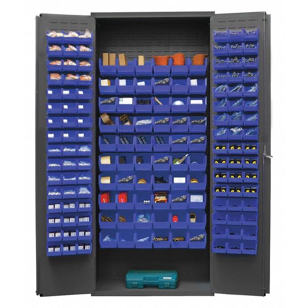 Heavy Duty Bin Cabinet, 36 in W, 84 in H, 18
