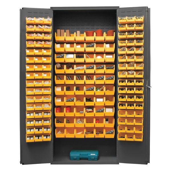 Heavy Duty Bin Cabinet, 36 in W, 84 in H, 18