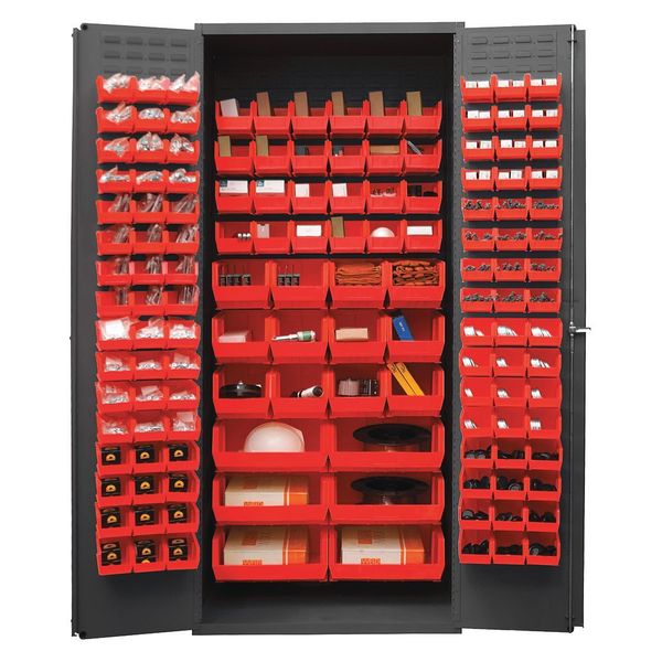 Extra-Heavy Duty Bin Cabinet, 36 in W, 84 in H, 24