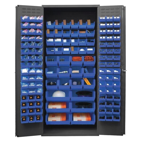 Extra-Heavy Duty Bin Cabinet, 36 in W, 84 in H, 24