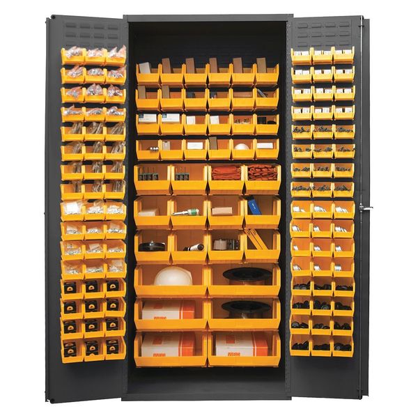 Extra-Heavy Duty Bin Cabinet, 36 in W, 84 in H, 24