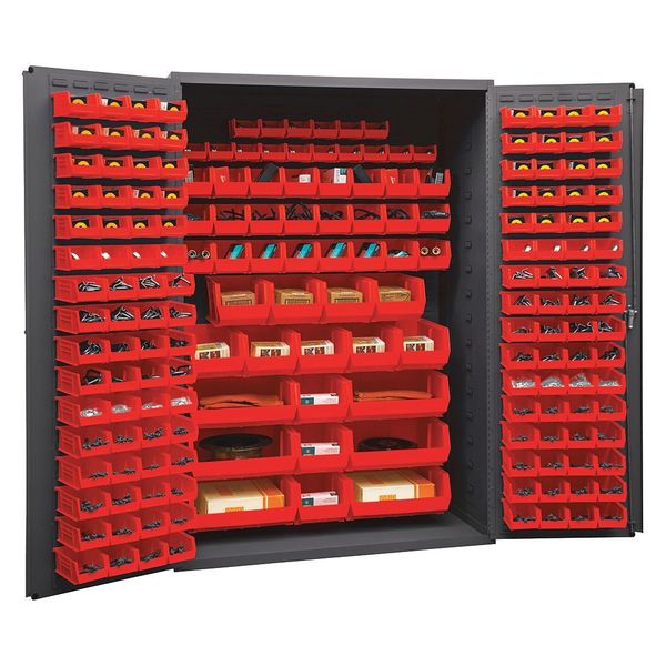 Extra-Heavy Duty Bin Cabinet, 48 in W, 72 in H, 24