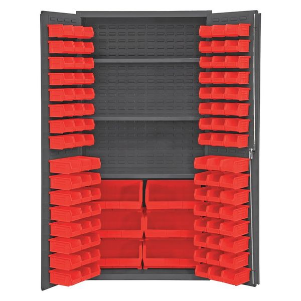 Heavy Duty Bin Cabinet, 36 in W, 72 in H, 24