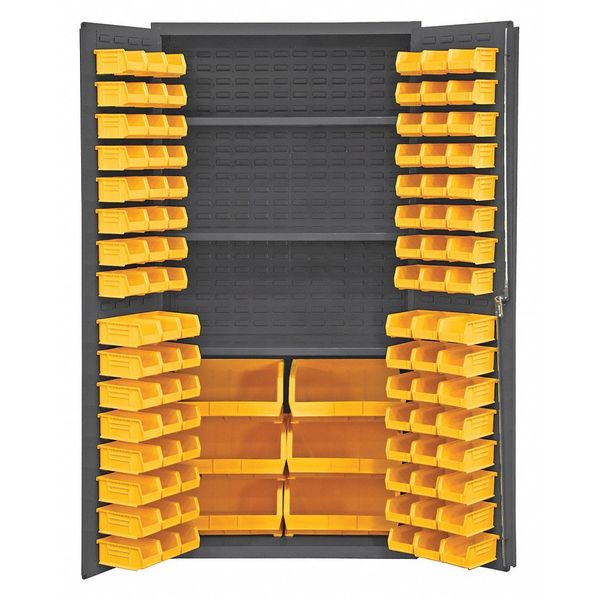 Heavy Duty Bin Cabinet, 36 in W, 72 in H, 24