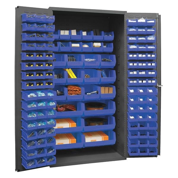 Heavy Duty Bin Cabinet, 36 in W, 72 in H, 24