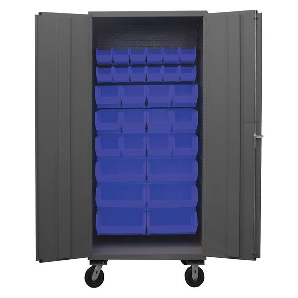 Heavy Duty Bin Cabinet, 36 in W, 80 in H, 24