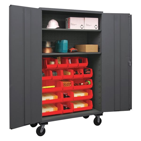 Extra-Heavy Duty Bin Cabinet, 48 in W, 80 in H, 24
