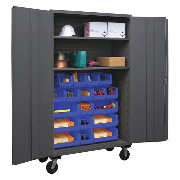 Heavy Duty Bin Cabinet, 48 in W, 80 in H, 24