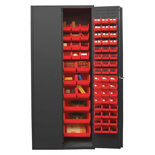 Heavy Duty Bin Cabinet, 36 in W, 84 in H, 24