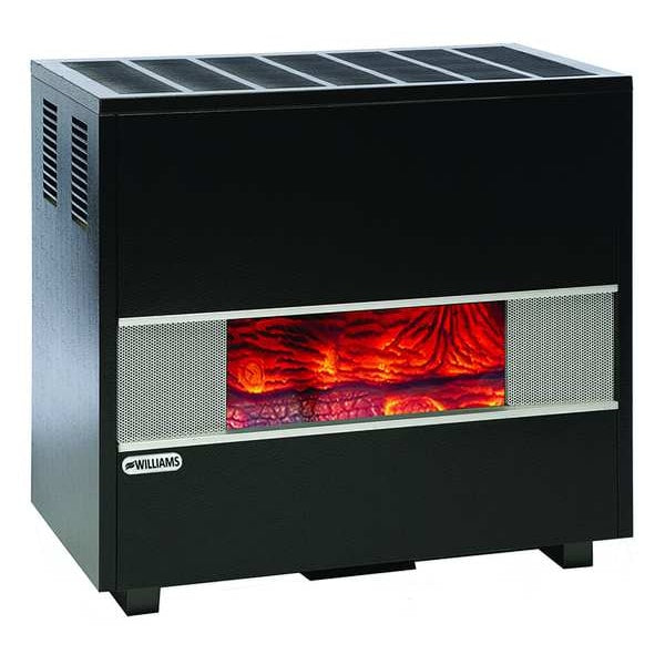 Hearth Heater, Natural Gas, Top Vent Vent Type, Gravity Convection