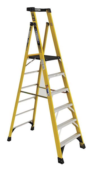 9 ft Fiberglass Podium Stepladder