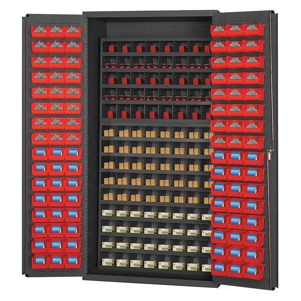 Heavy Duty Bin Cabinet, 36 in W, 72 in H, 24