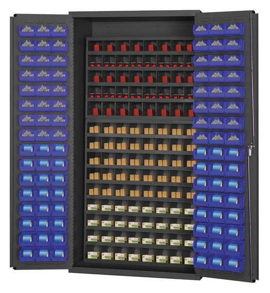 Heavy Duty Bin Cabinet, 36 in W, 72 in H, 24