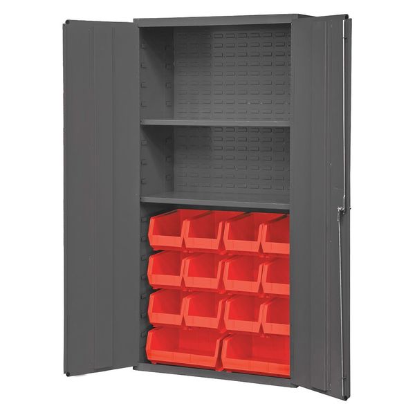 Extra-Heavy Duty Bin Cabinet, 36 in W, 72 in H, 18