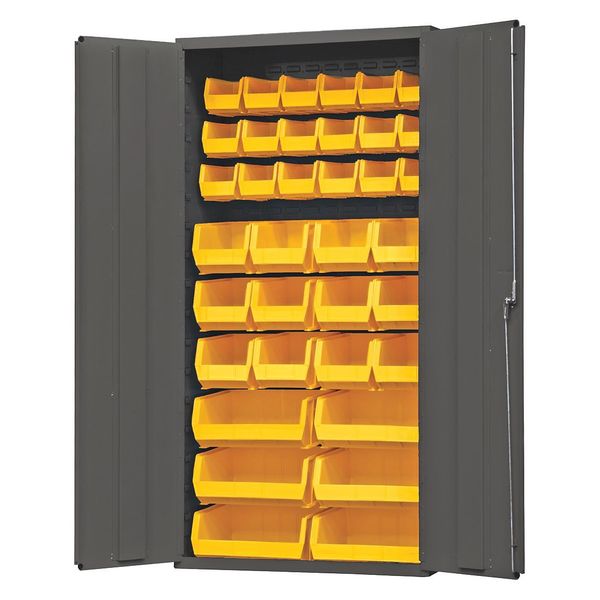 Extra-Heavy Duty Bin Cabinet, 36 in W, 72 in H, 18
