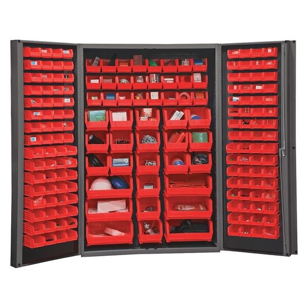 Extra-Heavy Duty Bin Cabinet, 48 in W, 72 in H, 24