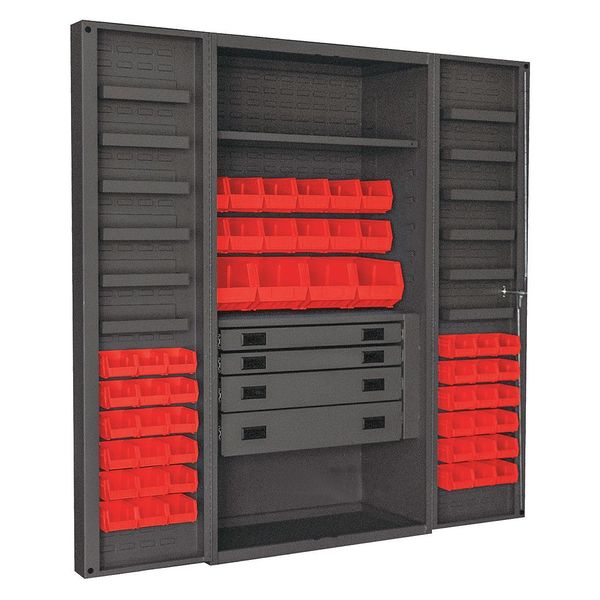 Extra-Heavy Duty Bin Cabinet, 36 in W, 72 in H, 24