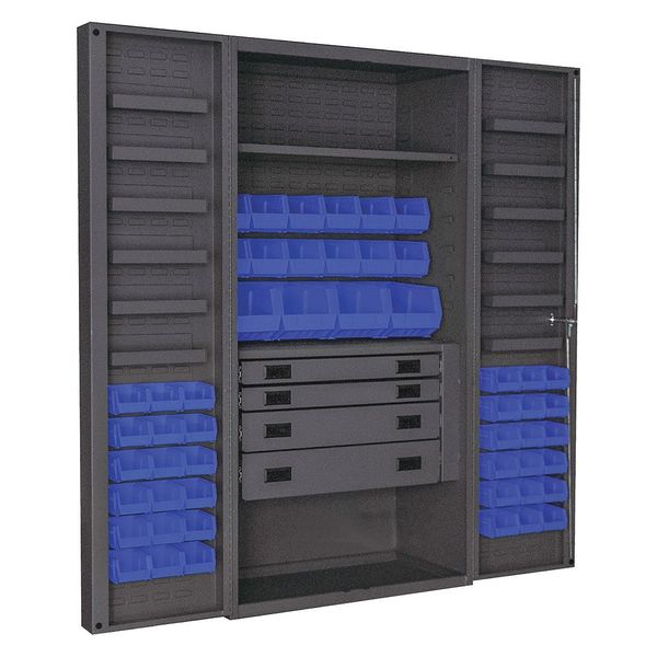 Extra-Heavy Duty Bin Cabinet, 36 in W, 72 in H, 24